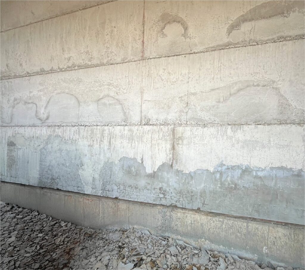 Severely uneven surface finish